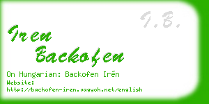 iren backofen business card